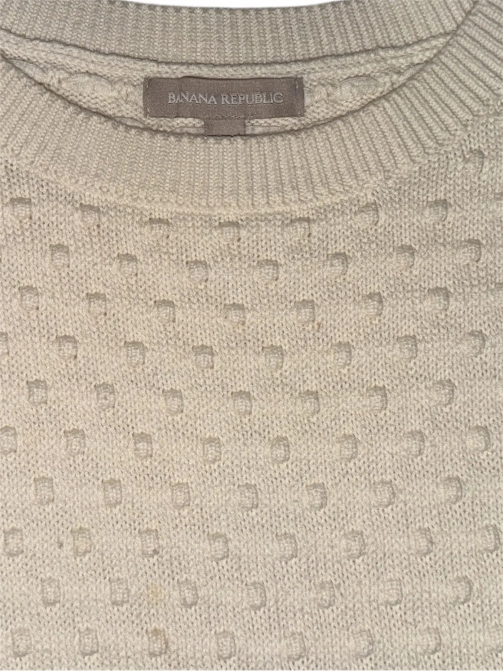 Banana Republic Size Large Oversized Popcorn Knit Cocoon Sweater in Ivory